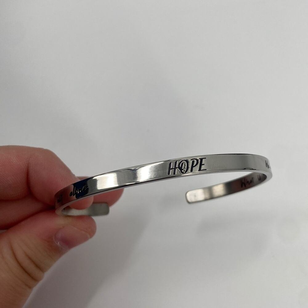 Team tony hope silver tone cuff bracelet